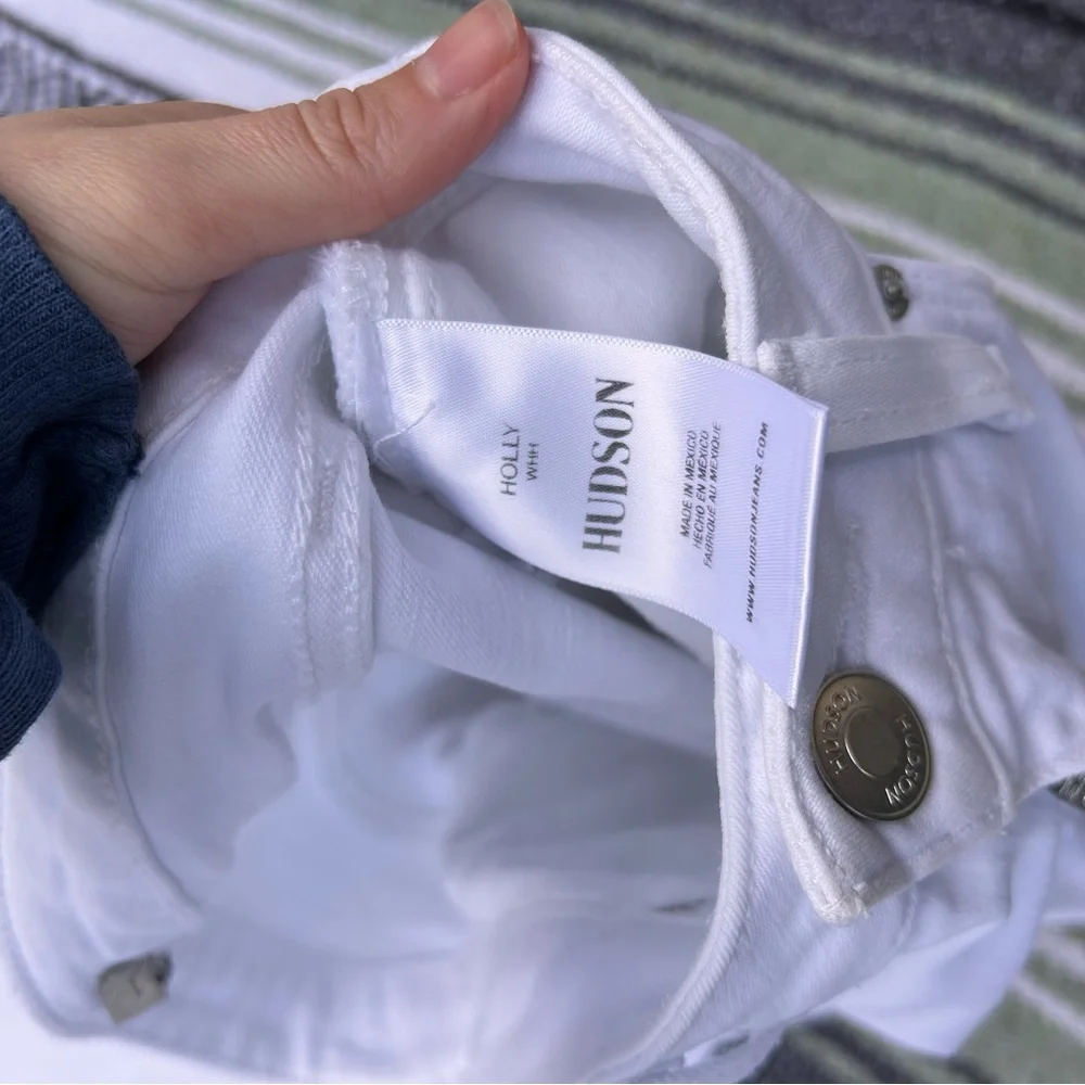 Hudson jeans holly high rise bell bottom flare white jeans - Picture 8 of 14